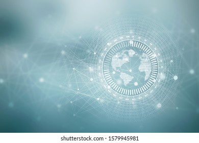 2d illustration world map abstract background
