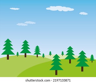 2d Landscape Background Illustration, Jungle Scene