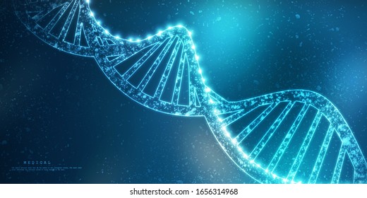 2d Render Of Dna Structure, Abstract Background