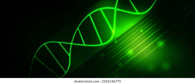 2d render of dna structure, abstract background