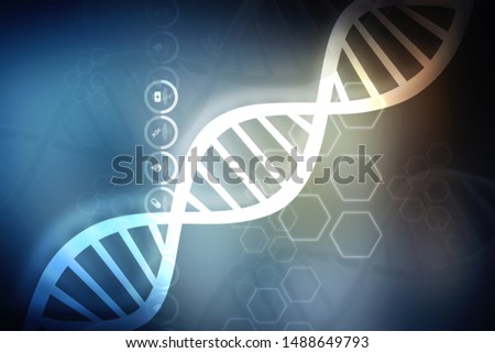 2d render of dna structure, abstract background
