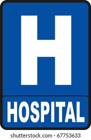 2d Render Red Hospital Sign Isolated Stock Illustration 67753633 ...