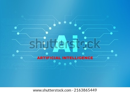 2d rendering Artificial Intelligence (AI) concept
 商業照片 © 