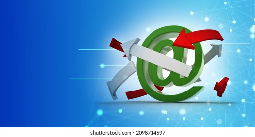 2d rendering E mail sign concept
