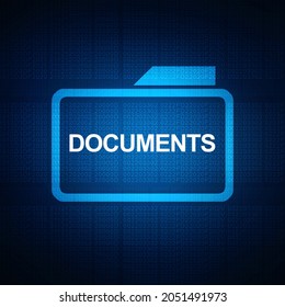 2d rendering folder with documents
