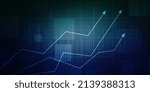 2d rendering Stock market online business concept. business Graph 
