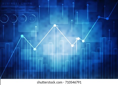 Stock Market Graph Bar Chart 2d Stock Illustration 1469524217 ...