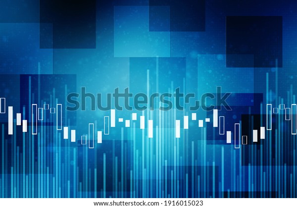 2d rendering Stock market online business concept.\
business Graph 