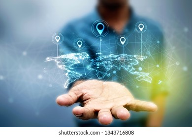 2d Rendering Travel Navigation Planning Concept Stock Illustration ...