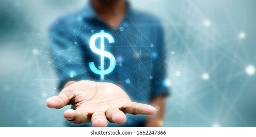 2d rendering usd Dollar symbol 