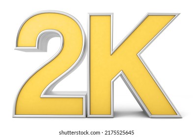 2K 3d. 10k Followers Isolated On White Background. 3D Rendering