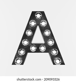 3 D Glowing Letter A Black&white