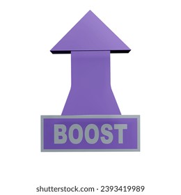 3 D illustration of boost icon