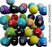 3 D illustration of pool ball number icon