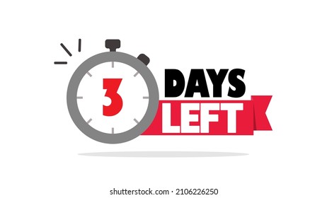 3 Days Left Go Sale Countdown Stock Illustration 2106226250