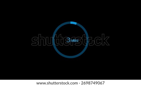 3 minutes timer clock icon concept illustration background 4k.