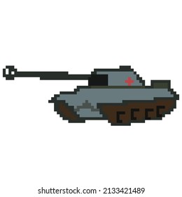 IS 3 Soviet Tank Pixel Art