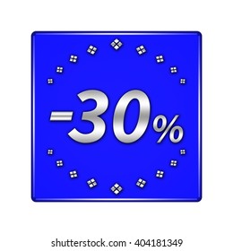 30 percent button isolated
