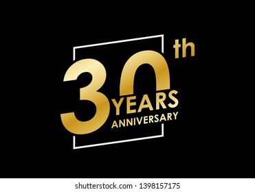 30 Years Anniversary Logo 30th Birthday Stock Illustration 1398157175 ...