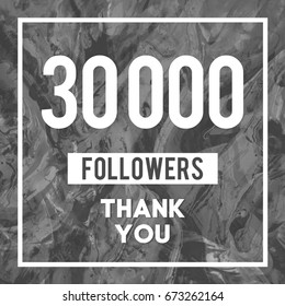 30000 Followers Thank You Message Followers Stock Illustration ...