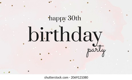 30th Birthday Party Invitation Banner