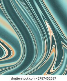33 abstract background with fluid liquid overlay in teal, tosca, copper, orange, cream with grainy texture and noise aurora for RnB music-inspired wallpaper cover