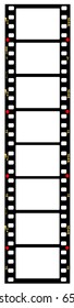 35mm Format Movie Filmstrip, Picture Frames,standard Film Picture Frames,with Free Copy Space,isolated On White Background