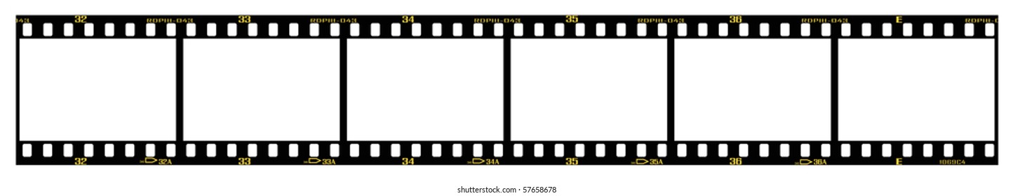 35mm Slide/Positiv-Rahmen im Filmstreifen, mit Details und exakter Dimension.
