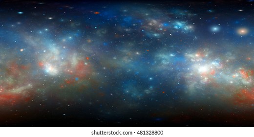 360 degree nebula panorama fractal, computer generated abstract background