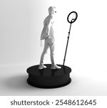 360 photo booth camera isolated white background.