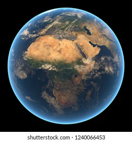 3D 8K Rendering Earth Europe Africa Middle East
