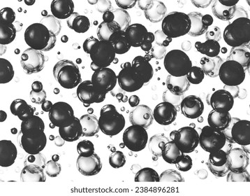 3D abstract background beads white and black 
