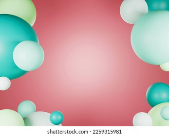 3d abstract background circle ball