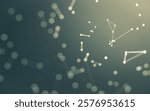 3d Abstract background. Molecules technology with polygonal shapes, connecting dots and lines. Connection structure. Big data visualization. 3d background.