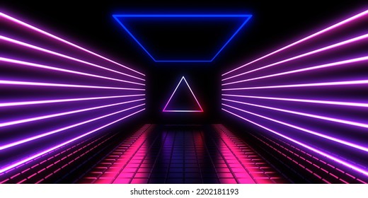 3d Abstract Background Neon Lights Neon Stock Illustration 2202181193 ...