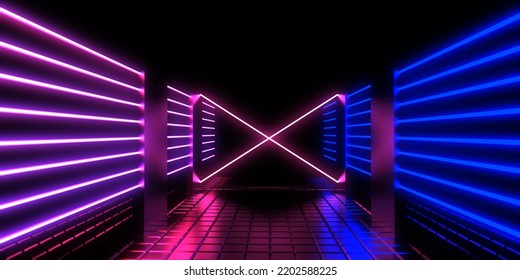 3d Abstract Background Neon Lights Neon Stock Illustration 2202588225 ...