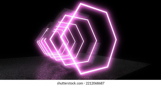 3d Abstract Background Neon Lights Neon Stock Illustration 2212068687 ...
