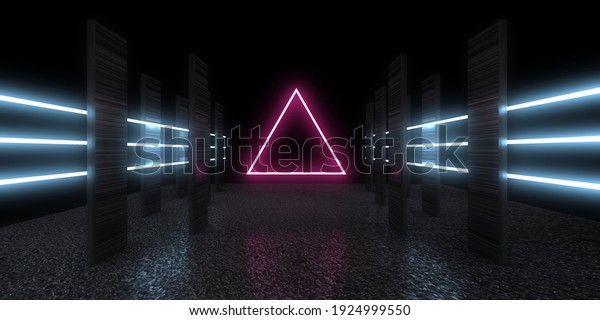 3d Abstract Background Neon Lights Neon Stock Illustration 1924999550 ...