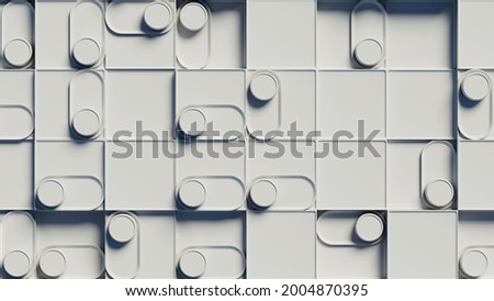 3d abstract background with repetitive pattern shapes.  Single colored.