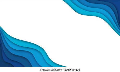 3d Abstract Blue Wave Background Paper Stock Illustration 2030484404 ...