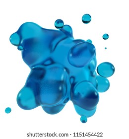 3D Abstract Bubble Of Opaque Gel