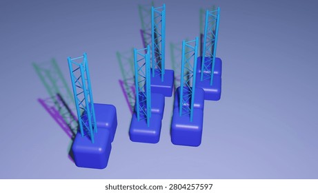 3d abstract creative squire shape background design vector 