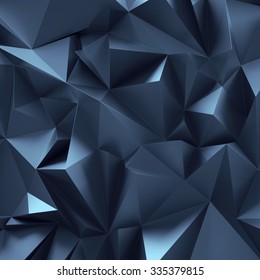 3d Abstract Crystal Background, Black Metallic Wallpaper