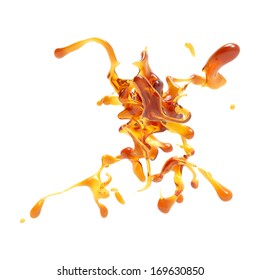 3d Abstract Liquid Splash; Honey, Oil, Tea, Juice, Syrup, Caramel