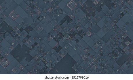 3d abstract technology background.  Abstract concept data center technology. Artificial Intelligence. Personal data security, processing or protection. Electronic equipment. 3d render.