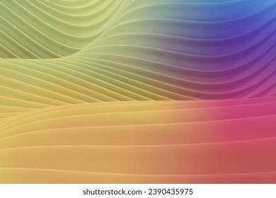 3d Abstract Waves Colorful Background