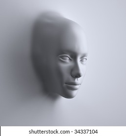 3d Abstract Woman Face