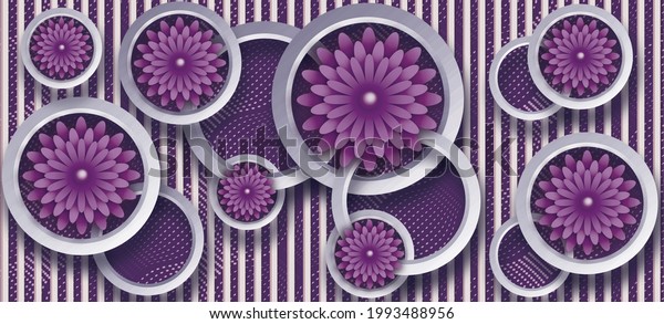 3D Abstraction background wallpaper for walls. Beautiful flower Murals background 3D wallpaper