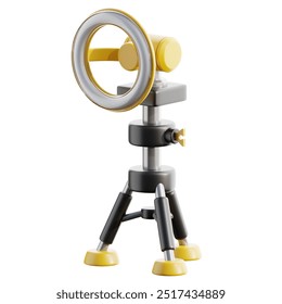 3D Adjustable Ring Light On Tripod - Powered by Shutterstock