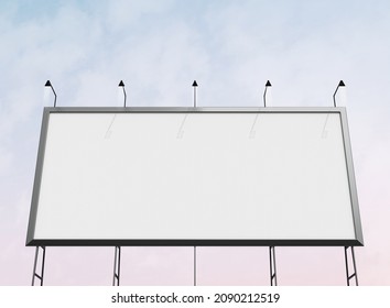 3d Advertising Billboard Mockup With Skyview